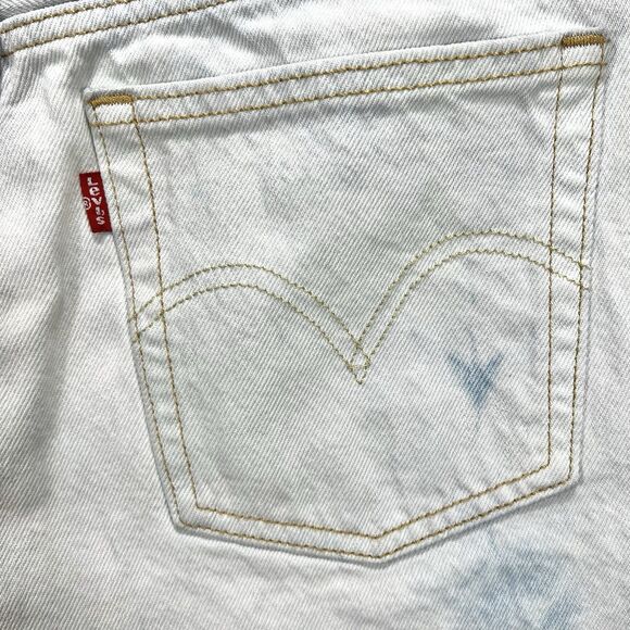 Levi’s 501 Women’s Denim Cutoff Shorts W29 Light Wash High Rise Frayed Hem - Picture 5 of 8